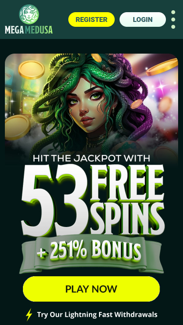 Mega Medusa Casino Mobile Homepage