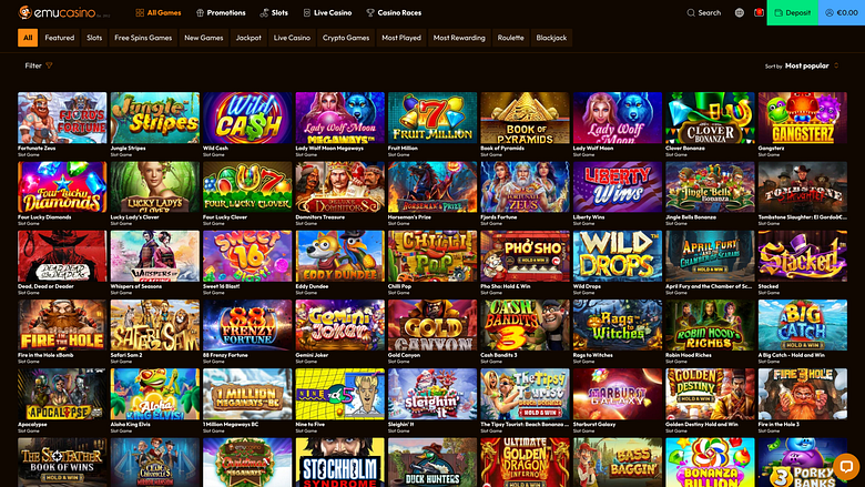 Emu Casino Desktop Games