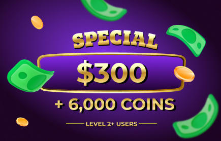 Feb 2026 Real Cash $300 + 6,000 Coins Raffle