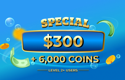 June 2026 Real Cash $300 + 6,000 Coins Raffle